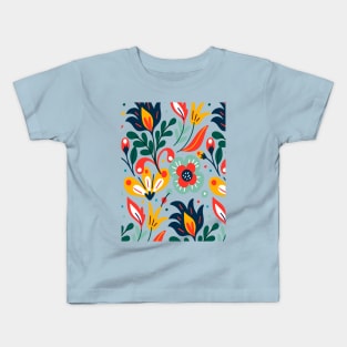 Colorful exotic Floral Pattern Kids T-Shirt